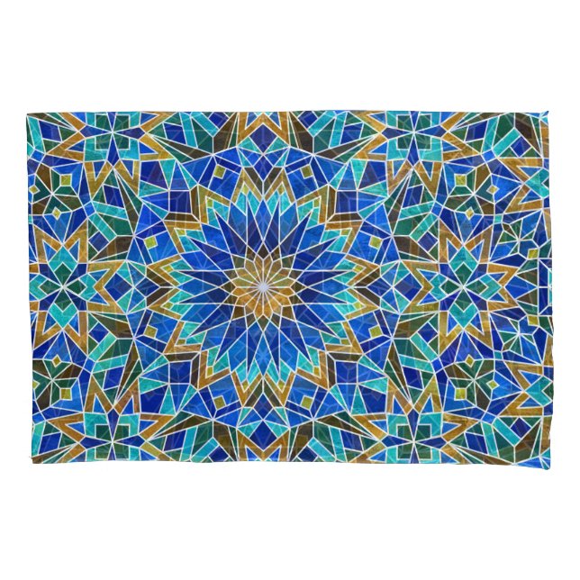 Moroccan Mosaic: Arabic Seamless Design Pillowcase (Front)
