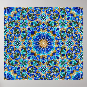 Moroccan Mosaic: Arabic Seamless Design Poster