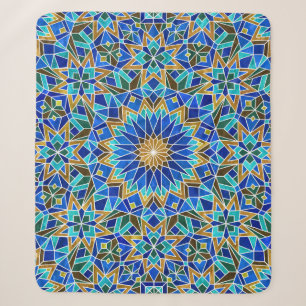 Moroccan Mosaic: Arabic Seamless Design Sherpa Blanket