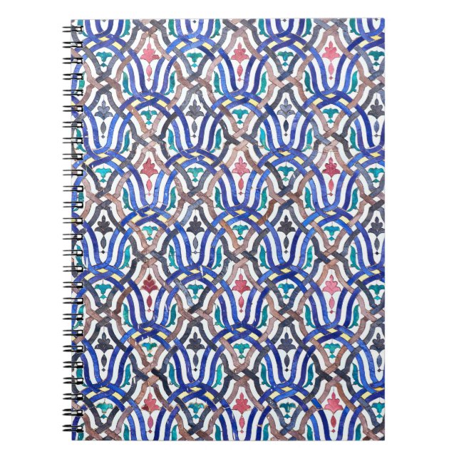 Moroccan mosaic: colourful traditional design. notebook (Front)