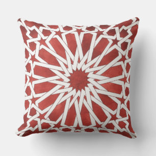 Moroccan Mosaic cushion red ALCAZAR