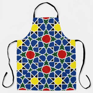  Moroccan Mosaic Geometric Pattern design tile Apron