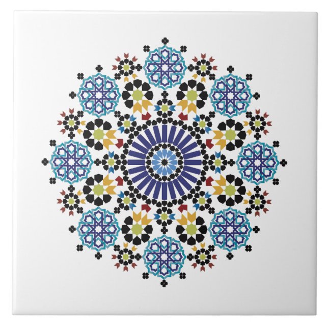 Moroccan mosaic! Moroccan Zellige Ceramic Tile (Front)