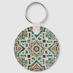 Moroccan Mosaic Pattern Key Ring