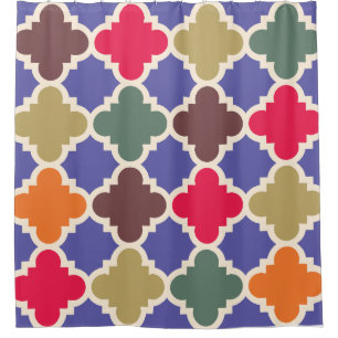Moroccan Mosaic Pattern Shower Curtain