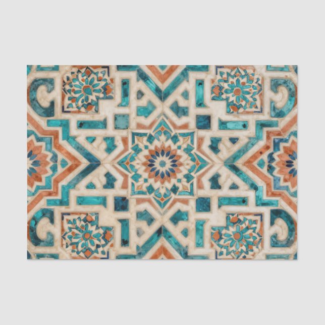 Moroccan Mosaic Pattern Tissue Paper (Front)