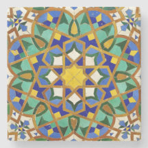 Moroccan mosaic photograph - stone coaster