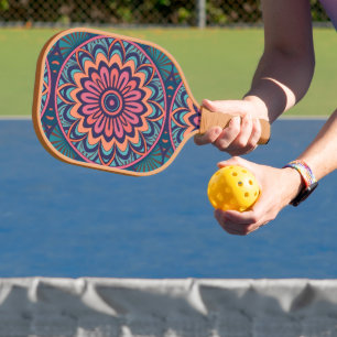 moroccan mosaic pickleball paddle