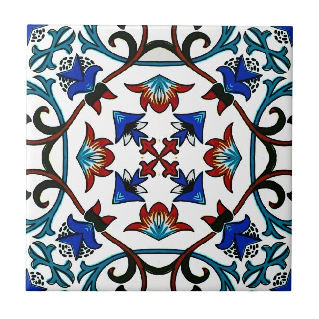 Moroccan,mosaic,Turkish, Ceramic Tile (Front)
