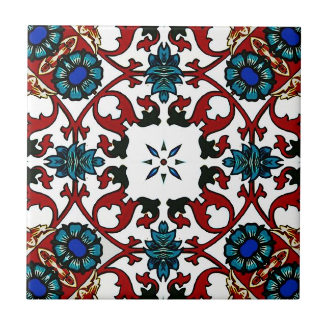 Moroccan,mosaic,Turkish, Ceramic Tile (Front)