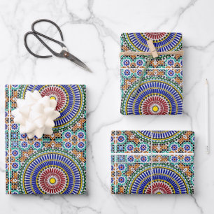 Moroccan Mosaic Wrapping Paper Sheet