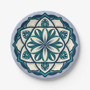 Moroccan mosaics, Decoración andaluza Paper Plate