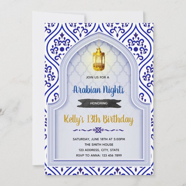 Moroccan Night invitation (Front)