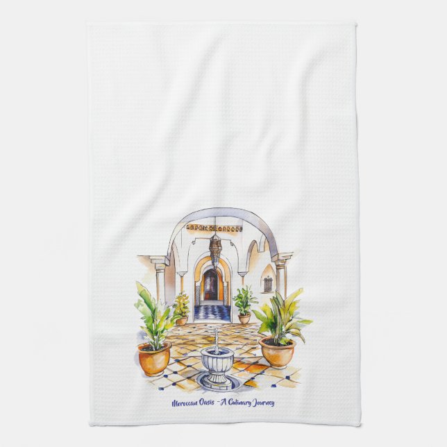 Moroccan Oasis - A Culinary Journey Kitchen Towels (Vertical)