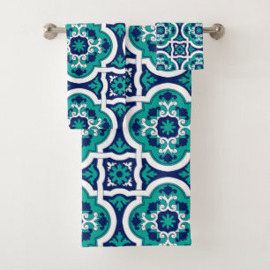 Moroccan Oasis Mosaic for Luxury Mediterranean Bath Towel Set
