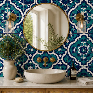 Moroccan Oasis Mosaic for Luxury Mediterranean Ceramic Tile