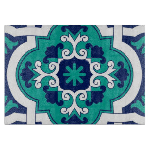 Moroccan Oasis Mosaic for Luxury Mediterranean Cutting Board