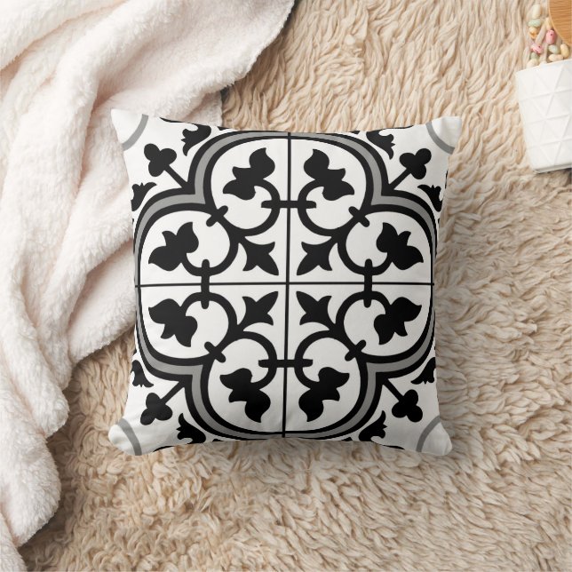 Moroccan Ornamental Tile Pattern Cushion (Blanket)