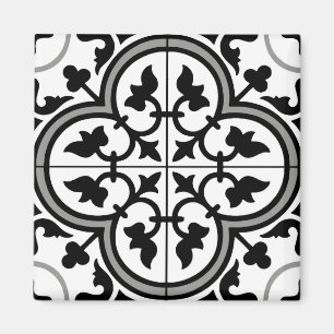 Moroccan Ornamental Tile Pattern Magnet