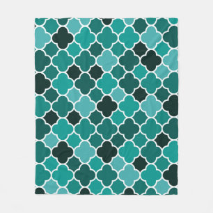 Moroccan pattern fleece blanket