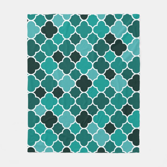 Moroccan pattern fleece blanket (Front)