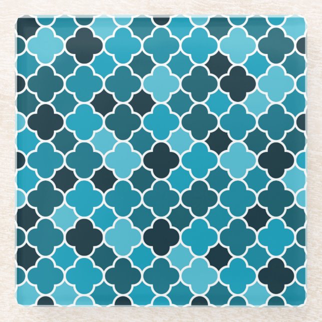 Moroccan pattern glass coaster (Front)