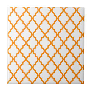 Moroccan Pattern: Orange Ceramic Tile