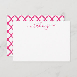 Moroccan Pattern Personalised Note Cards