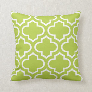 Moroccan Pattern Pillow in Citrus Green