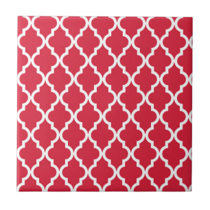 Moroccan Pattern: Red Ceramic Tile