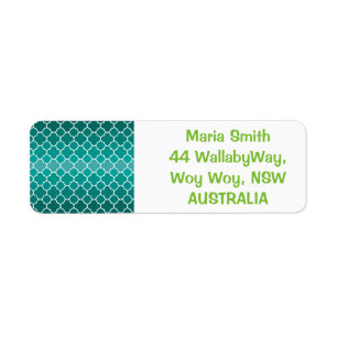 Moroccan pattern return address label