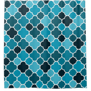 Moroccan pattern shower curtain