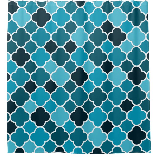 Moroccan pattern shower curtain (Front)