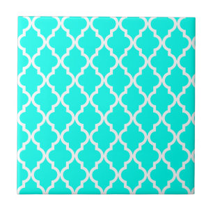 Moroccan Pattern: Turquoise Ceramic Tile