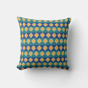 Moroccan peacock hues  cushion