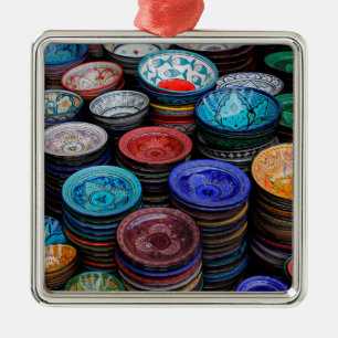 Moroccan Plates At Market Metal Tree Decoration