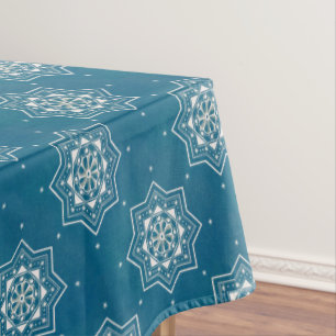 Moroccan Portuguese Blue Azulejos Tile Pattern Tablecloth