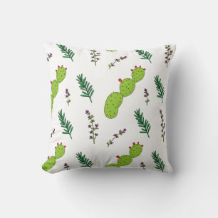Moroccan Prickly Pear Cactus Pattern Cushion