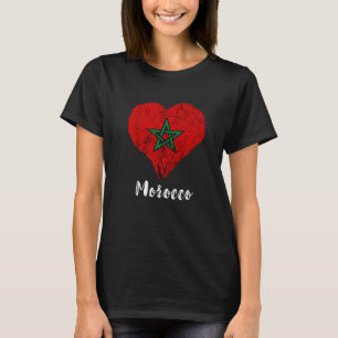 Moroccan Pride Morocco Heart Moroccan Roots Morocc T-Shirt