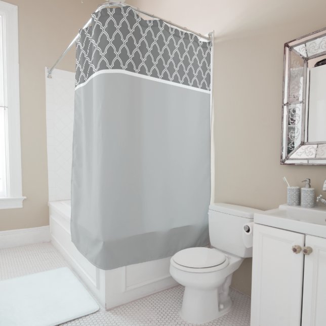 Moroccan Print Shower Curtain (In Situ)