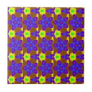 moroccan purple stars tile