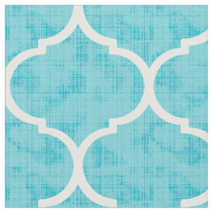 Moroccan Quatrefoil Tile Pattern Home Decor Fabric