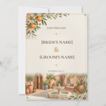 Moroccan Riad Save the Date | Ivory & Terracotta