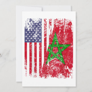MOROCCAN ROOTS | Half American Flag | MOROCCO FLAG Invitation