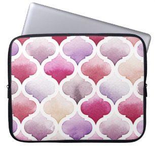 Moroccan Rug: Watercolor Tangier Pattern. Laptop Sleeve