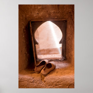 Moroccan Shoes At Window Poster