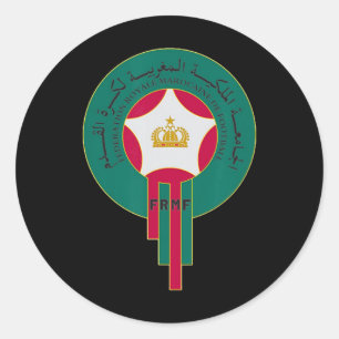 Moroccan Soccer Jersey Morocco Footbyll Flag Classic Round Sticker