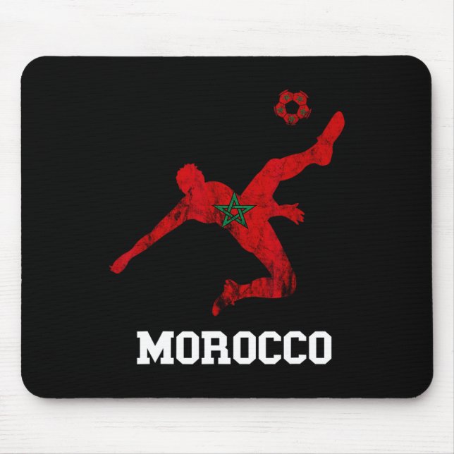 Moroccan Soccer Player Moroccan Pride Byll Morocco Mouse Pad (Front)