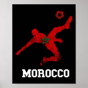 Moroccan Soccer Player Moroccan Pride Byll Morocco Poster