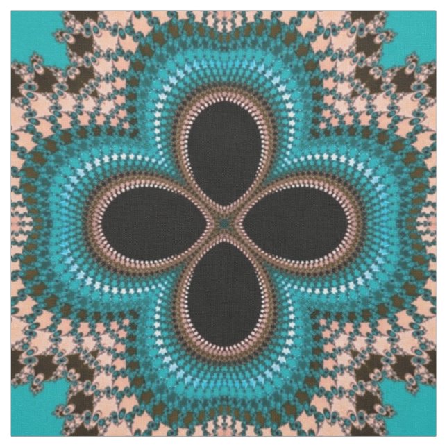 Moroccan style geometric print fabric (Swatch)